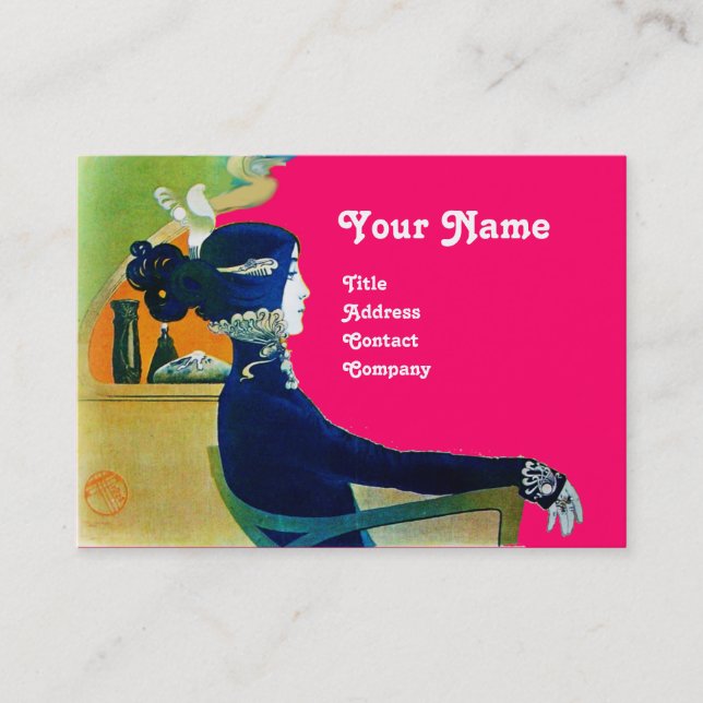 DIVA IN BLUE MONOGRAM Beauty Salon ,Makeup Artist Business Card (Front)