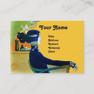 DIVA IN BLUE MONOGRAM Beauty Salon ,Makeup Artist Business Card