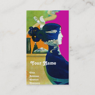 DIVA IN BLUE MONOGRAM Beauty Salon ,Makeup Artist Business Card