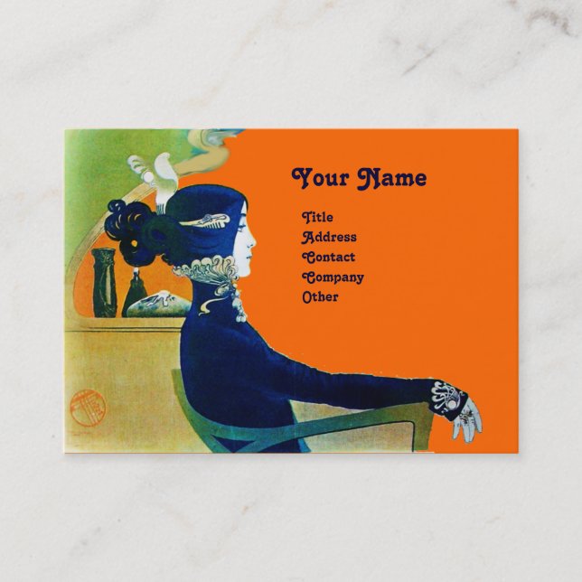 DIVA IN BLUE MONOGRAM Beauty Salon ,Makeup Artist Business Card (Front)