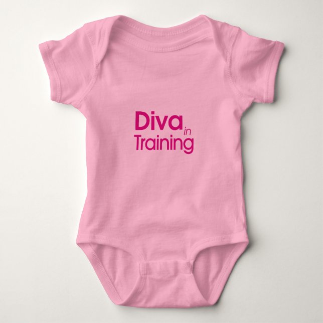 Diva In Training Baby Bodysuit (Front)