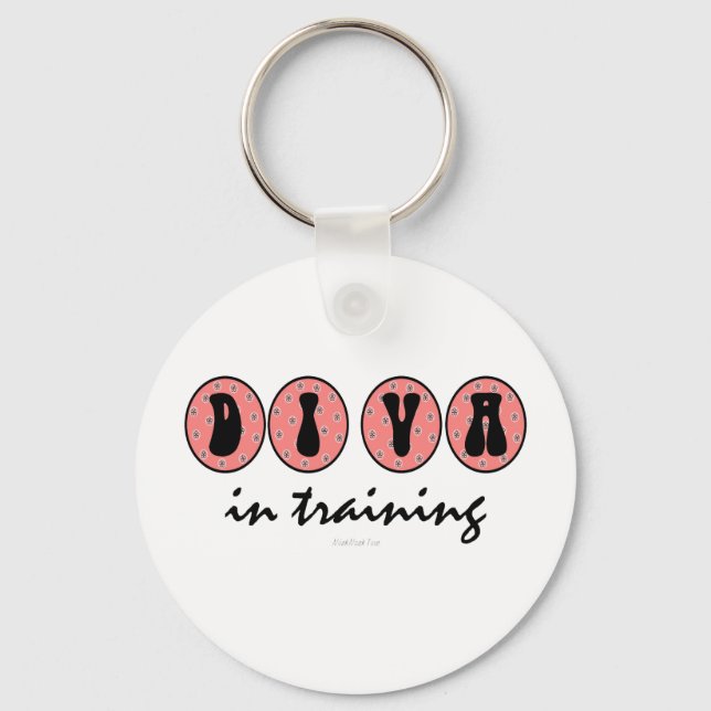 Diva In Training Keychain (Front)