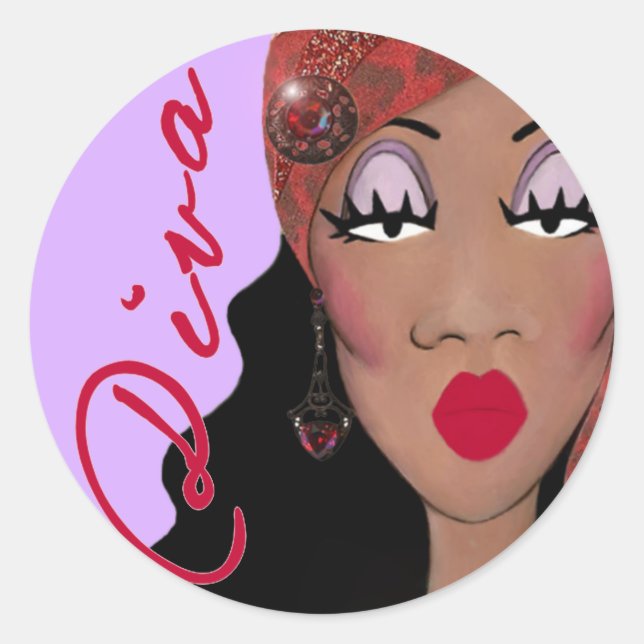 "DIVA is a four letter word..."  Stickers (Front)