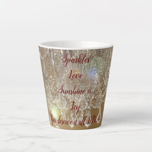DIVA Life Sparkles heureux Anniversaire Latte Mug (Devant)