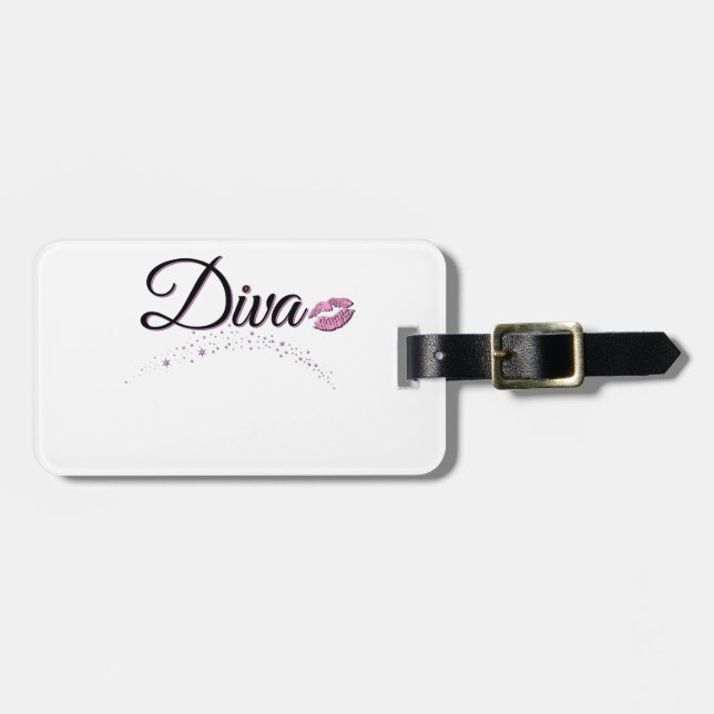 Diva Luggage Tag (Front Horizontal)