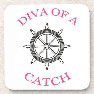 "Diva of a Catch" Nautical Coasters