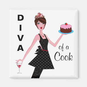 "Diva of a Cook" Magnet