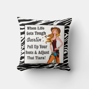 “Diva of a Cowgirl” Throw Pillow
