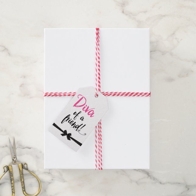"DIVA of a Friend" Gift Tags (With Twine)