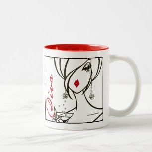 "DIVA" of a Mug! Two-Tone Coffee Mug
