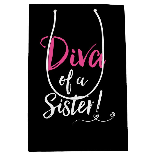 "DIVA of a Sister!" Medium Gift Bag (Front)