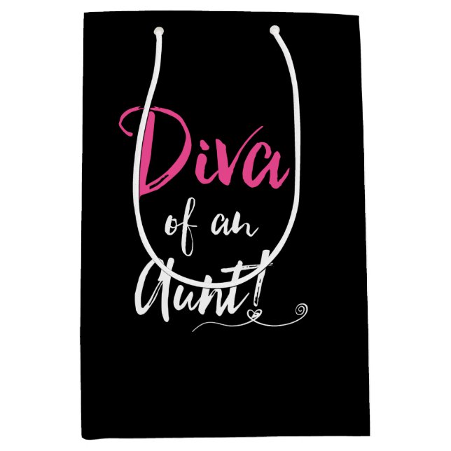 "DIVA of an Aunt!" Medium Gift Bag (Front)
