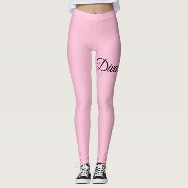 Diva Pink Leggings (Front)