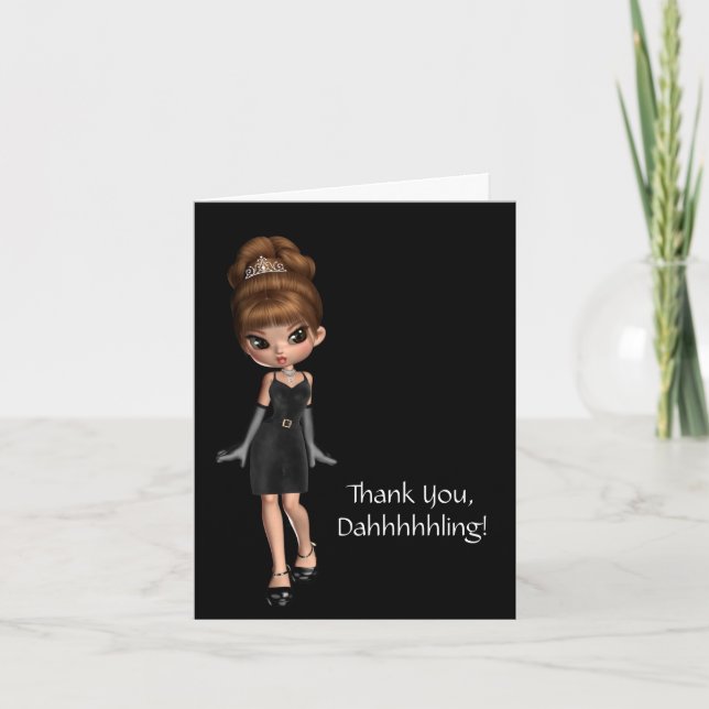 Diva Princess Thank You Card (Front)