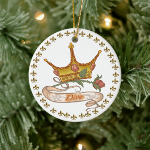 Diva Queen Ceramic Ornament