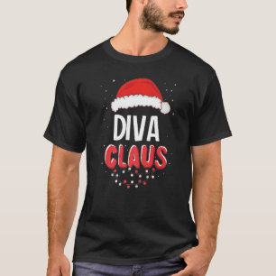 Diva Santa Claus Christmas Matching Costume Premiu T-Shirt