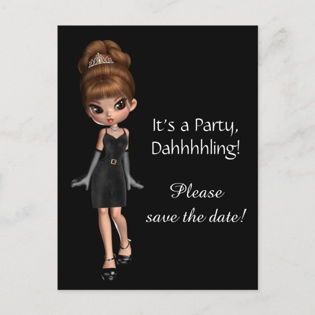 Diva Save the Date Announcement Postcard (Front)