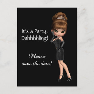 Diva Save the Date Announcement Postcard