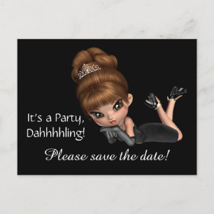 Diva Save the Date Announcement Postcard