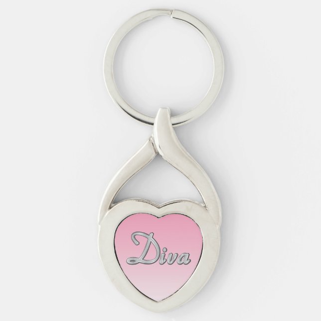 Diva Sparkle Keychain (Front)