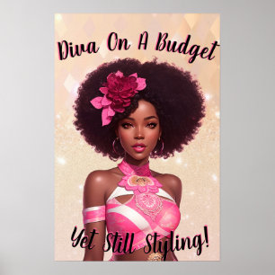 Diva sur un mur d'art budget, affiche de diva, jol