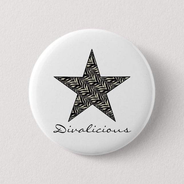 Divalicious Collection 2 Inch Round Button (Front)