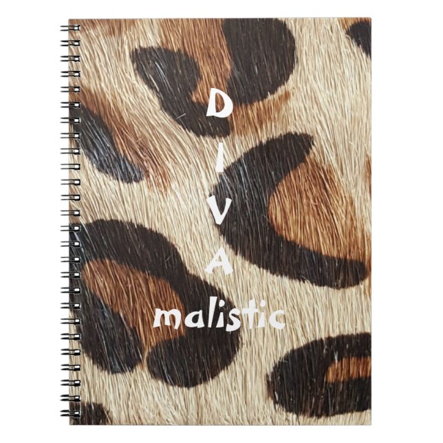 DIVAmalistic Leopard Print Notebook (Front)