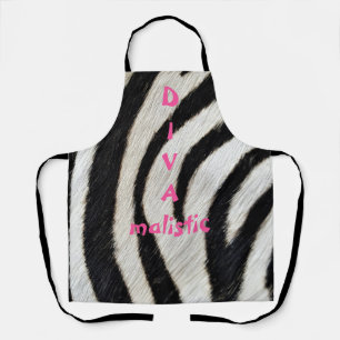 DIVAmalistic Zebra Print Apron