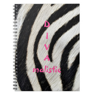 DIVAmalistic Zebra Print Notebook