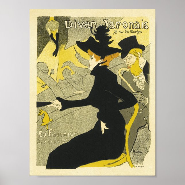 Divan Japonaise Vintage French Advertising Poster (Front)