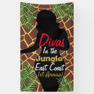 Divas dans la bannière de jungle