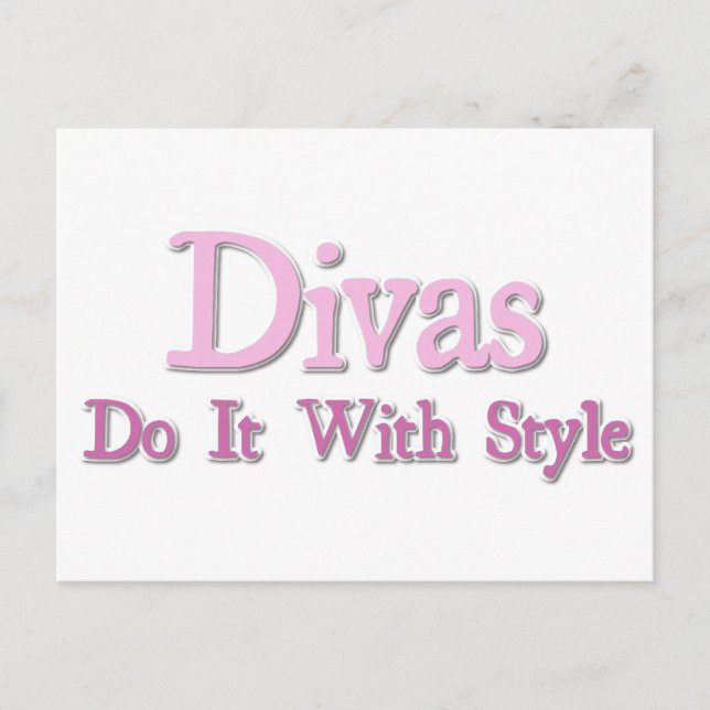 Divas Do It With Style Postcard (Front)