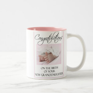 Diva's Gift for New Grandparents-It's a Girl! Two-Tone Coffee Mug