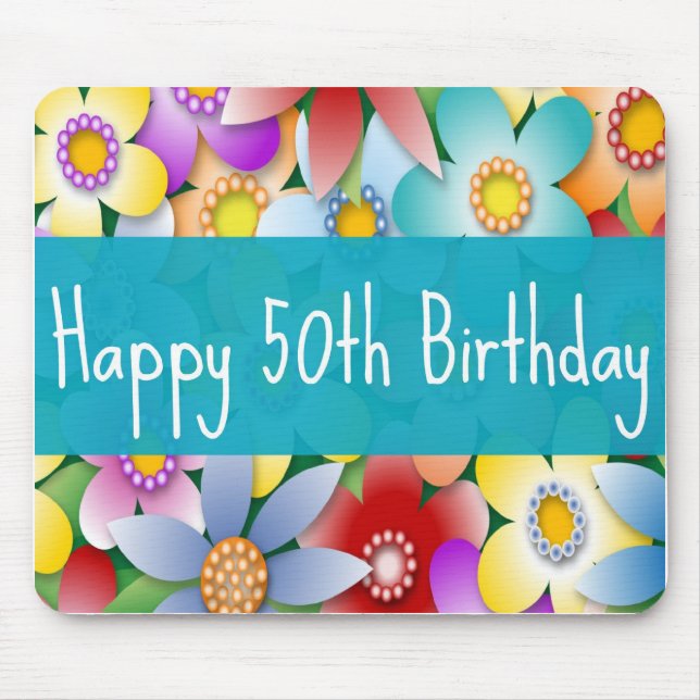 Diva's Happy 50th Birthday Mousepad (Front)