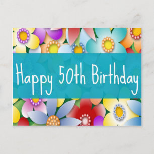 Diva's Happy 50th Birthday Postcard