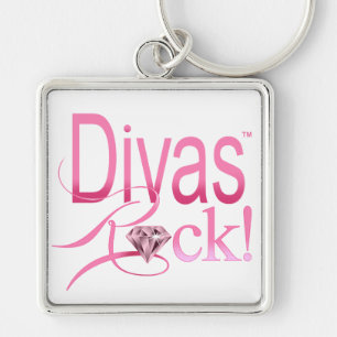 divas+rule gem+gemstone+sparkle+diamond+sparkling keychain