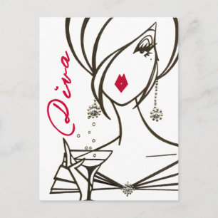 Divas Rule! postcard - Customized