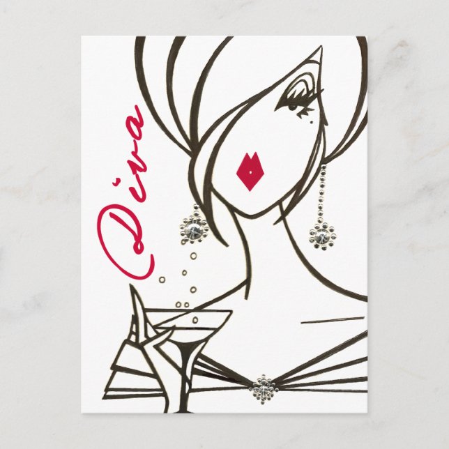 Divas Rule! postcard - Customized (Front)