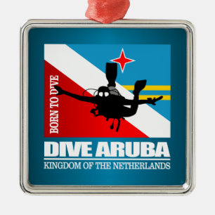 Dive Aruba DF2 Metal Ornament