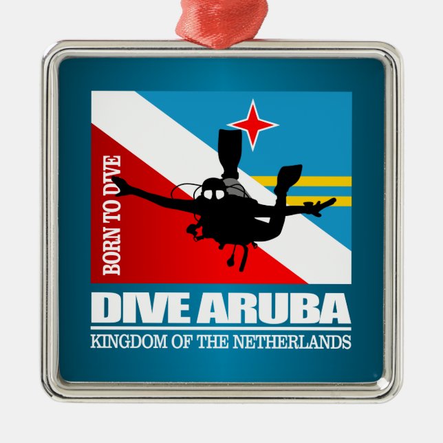 Dive Aruba DF2 Metal Ornament (Front)