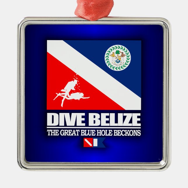 Dive Belize Metal Ornament (Front)