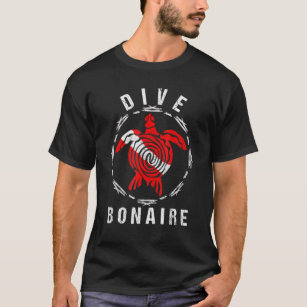 Dive Bonaire  Vintage Tribal Turtle T-Shirt