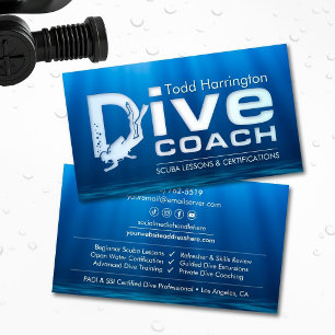Dive Coach - Scuba Instructor Business Card