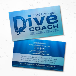 Dive Coach - Scuba Instructor Business Card