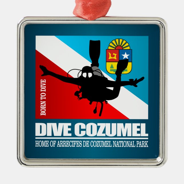 Dive Cozumel DF2 Metal Ornament (Front)