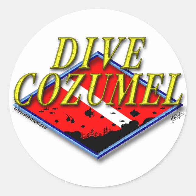 Dive Cozumel Sticker (Front)