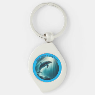Dive Deep Live Free Dolphin  Keychain