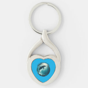 Dive Deep Live Free Dolphin  Keychain