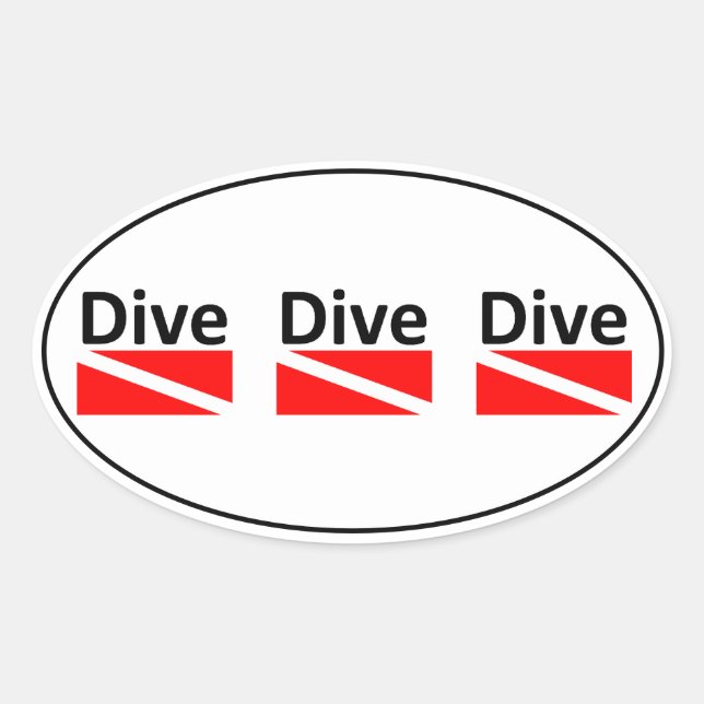DIVE DIVE DIVE DIVE Sticker (Devant)