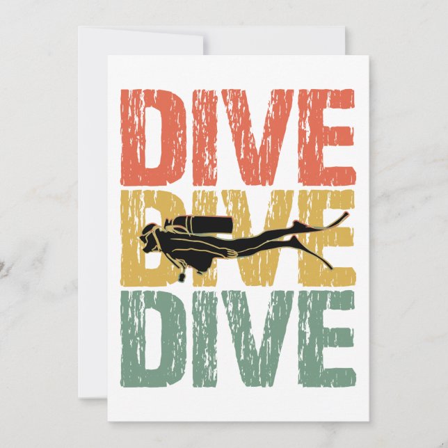 Dive Dive Dive - Scuba Diver Underwater Diving (Front)